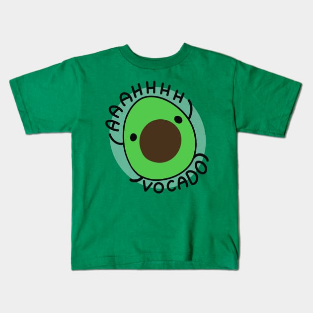 Ahhvocado! Kids T-Shirt by Binoftrash